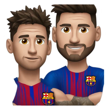 Messi qui embrasse ronaldo en disant siuuuuuuuuuu sticker