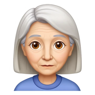 grandmother with straight hair and brown eyes sticker