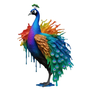 MSNBC peacock logo melted dead sticker