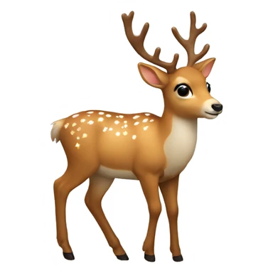 I want a deer with a Christmas symbol on it sticker