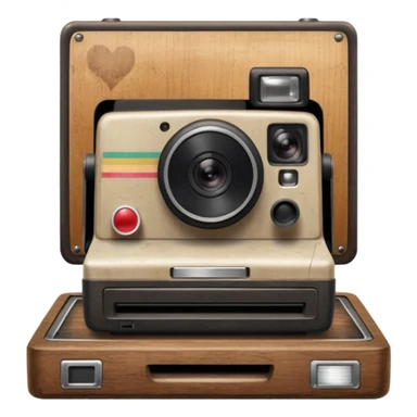 board with polaroid photo sticker