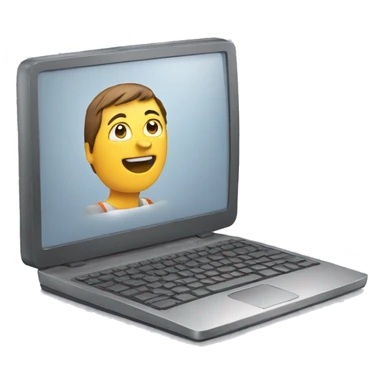 person typing on computer sticker