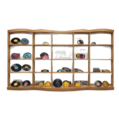 vinyl record display shelf sticker