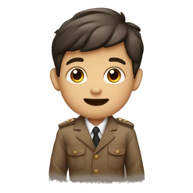 un niño con chinos y guero con ojos cafes sticker