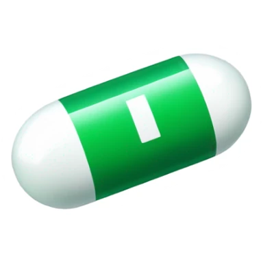 Green and White Medicine Pill sticker