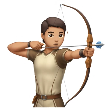 un archer qui touche une cible sticker