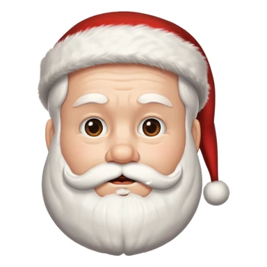 Santa having a facial sticker