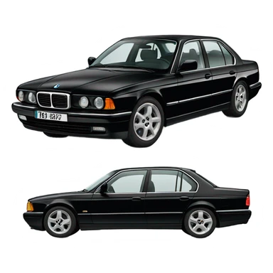 Black E38 750iL sticker