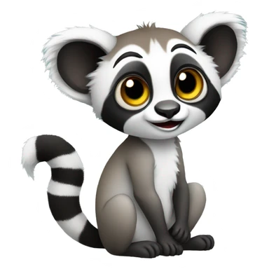 cute lemur sticker