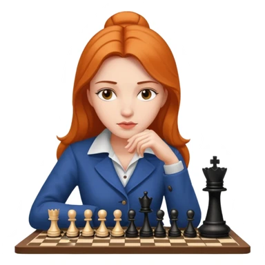 female chess player queens gambit sticker