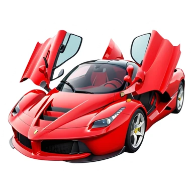 red LaFerrari sports car sticker