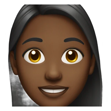 smiling dark-skinned female portrait sticker