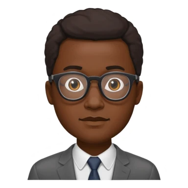 bold and wearing glasess black man sticker