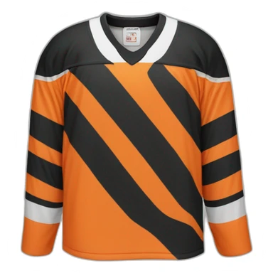 orange black and white hockey jersey sticker