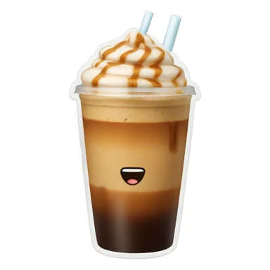 caramel iced coffee sticker