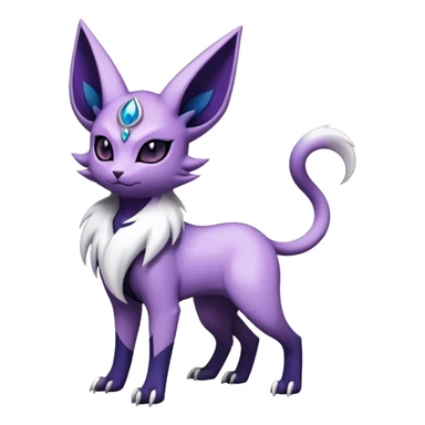 Shiny Exotic Badass Mystical Mysterious Gothic Espeon-Absol-Pokémon-Fakémon-hybrid-creature (full body) sticker