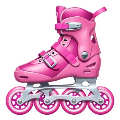 Pink rollerblades sticker
