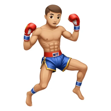 Muay thai jumping knee action sticker