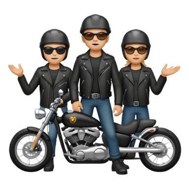 biker gang with sunglasses sticker