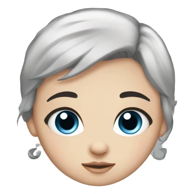 newborn daughter with black hair and blue eyes sticker