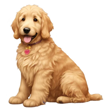Golden doodle with a golden retriever  sticker