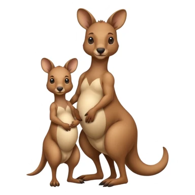 A kangaroo which has its baby kangaroo in its pouch(marsupium) sticker