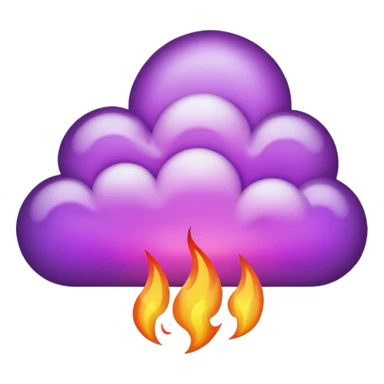 purple fire emoji  sticker