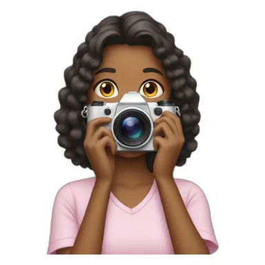 A girl taking photo sticker