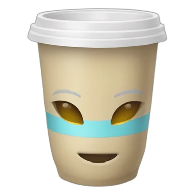 vaso blanco con tapa sin cara sticker