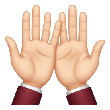 two white hands dapping up sticker