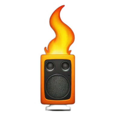 Speakers on fire sticker