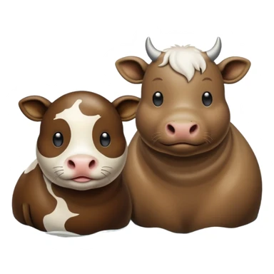 seal & cow sticker
