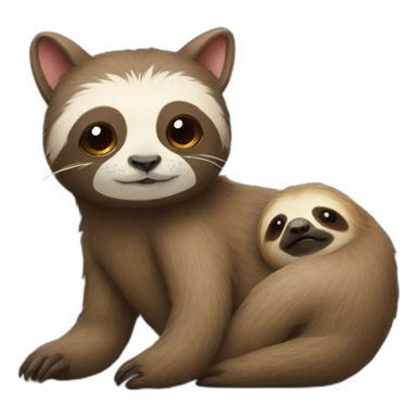 sloth on a cat sticker