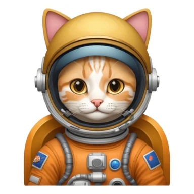 closed Astronaut rides cat sticker