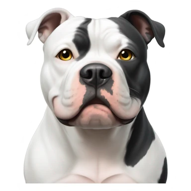 American Bully with small white spot on his chin sticker