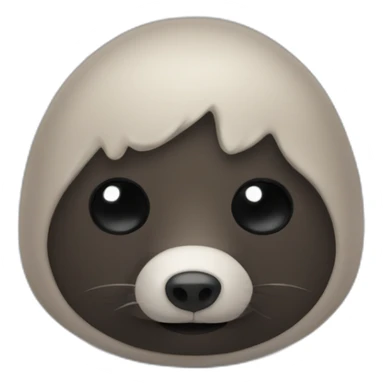 Mole with tiny black soulless eyes sticker
