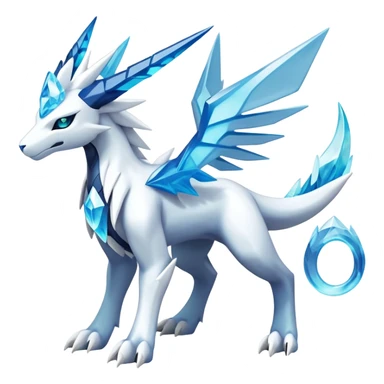 Modern Kyurem-reshiram-Glaceon-dialga-suicune-hybrid, full body sticker