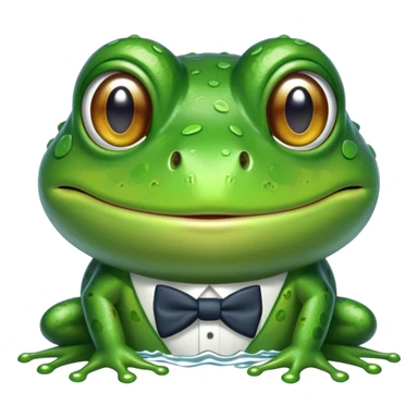 A frog with President Barak Obama’s face sticker