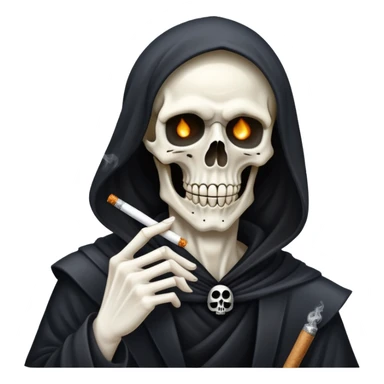 grim reaper smoking sticker