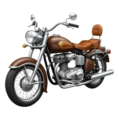 Draw a classic cruiser motorcycle with chrome details & leather seat. sticker