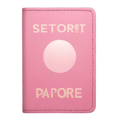 Light pink passport  sticker
