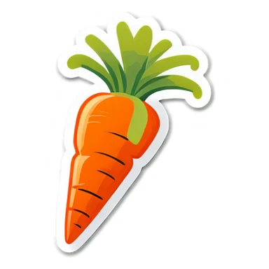 Really small carrot sticker