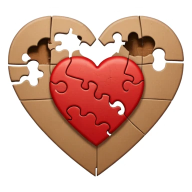 puzzle heart with a missing piece sticker