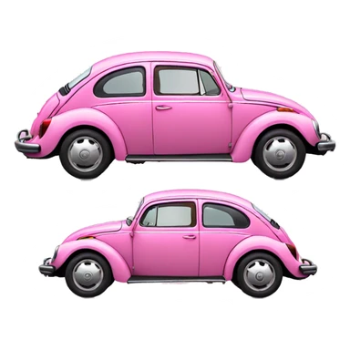 Pink Volkswagen Beetle  sticker