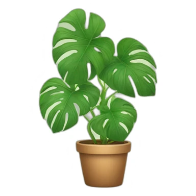 house plant with big leafs sticker