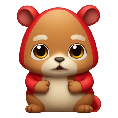 Ardilla con suéter rojo  sticker