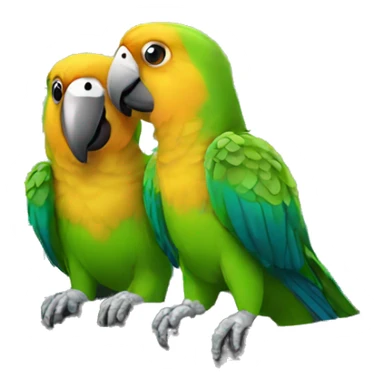 birdcage parrots sticker