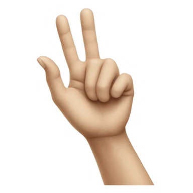 A hand shaped as an L sticker