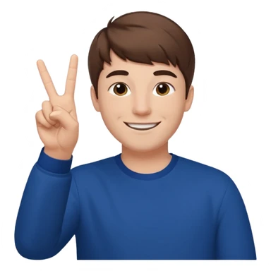 Mr Beast doing this sign "✌️" sticker