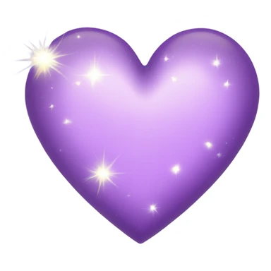 Light Purple Heart with sparkles  sticker